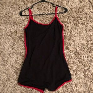 Black and red romper